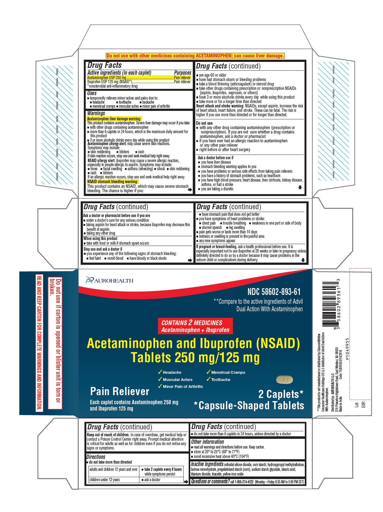 PACKAGE LABEL-PRINCIPAL DISPLAY PANEL - 250 mg/125 mg Blister Carton (2 Caplets)