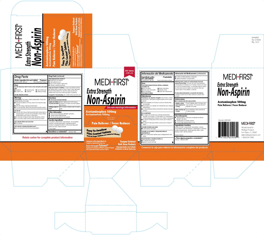 175R MF Non-Aspirin XS 500 mg Label
