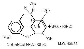 Chemical Structure - Codeine Phosphate