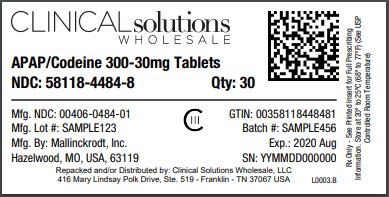 APAP-Codeine 300-30mg tablets 30 count blister card