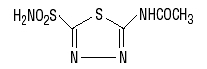 Structural formula for acetazolamide