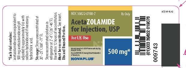 Acetazolamide Injection, Powder, Lyophilized, For Solution Breastfeeding