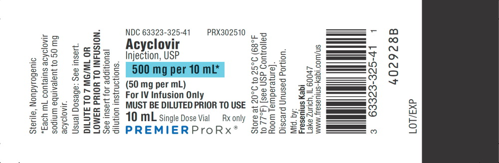 PACKAGE LABEL - PRINCIPAL DISPLAY - Acyclovir 10 mL Single Dose Vial Label
