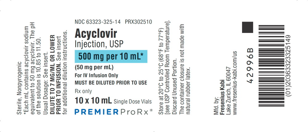 PACKAGE LABEL - PRINCIPAL DISPLAY - Acyclovir 10 mL Single Dose Vial Tray Label
