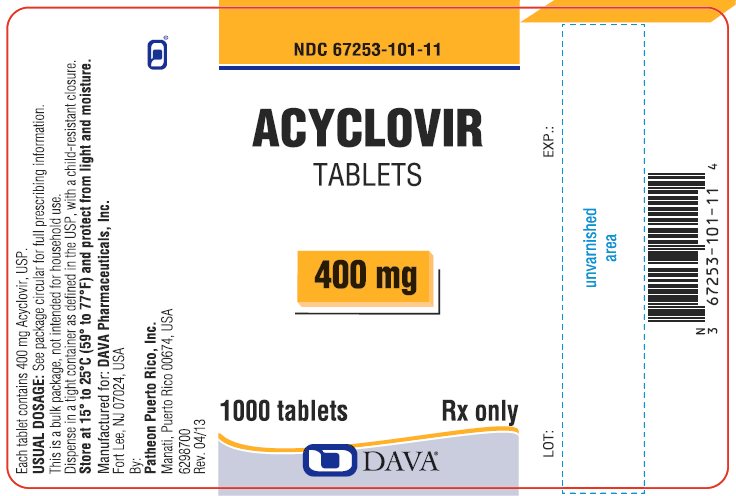 Principle Display Panel - ACYCLOVIR Tablets 400mg 1000ct bottle