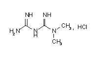 Fig. 2 - Structural Formula of Metformin HCl