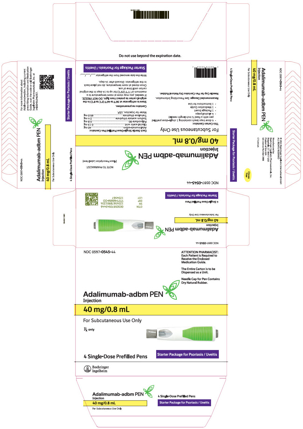 PRINCIPAL DISPLAY PANEL - 40 mg/0.8 mL Kit Carton - NDC 0597-0545-44