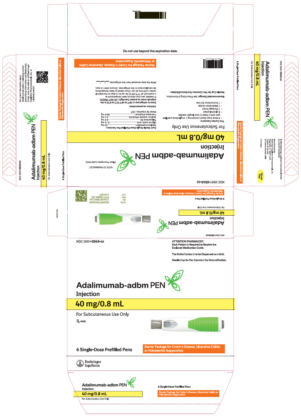 PRINCIPAL DISPLAY PANEL - 40 mg/0.8 mL Kit Carton - NDC 0597-0545-66