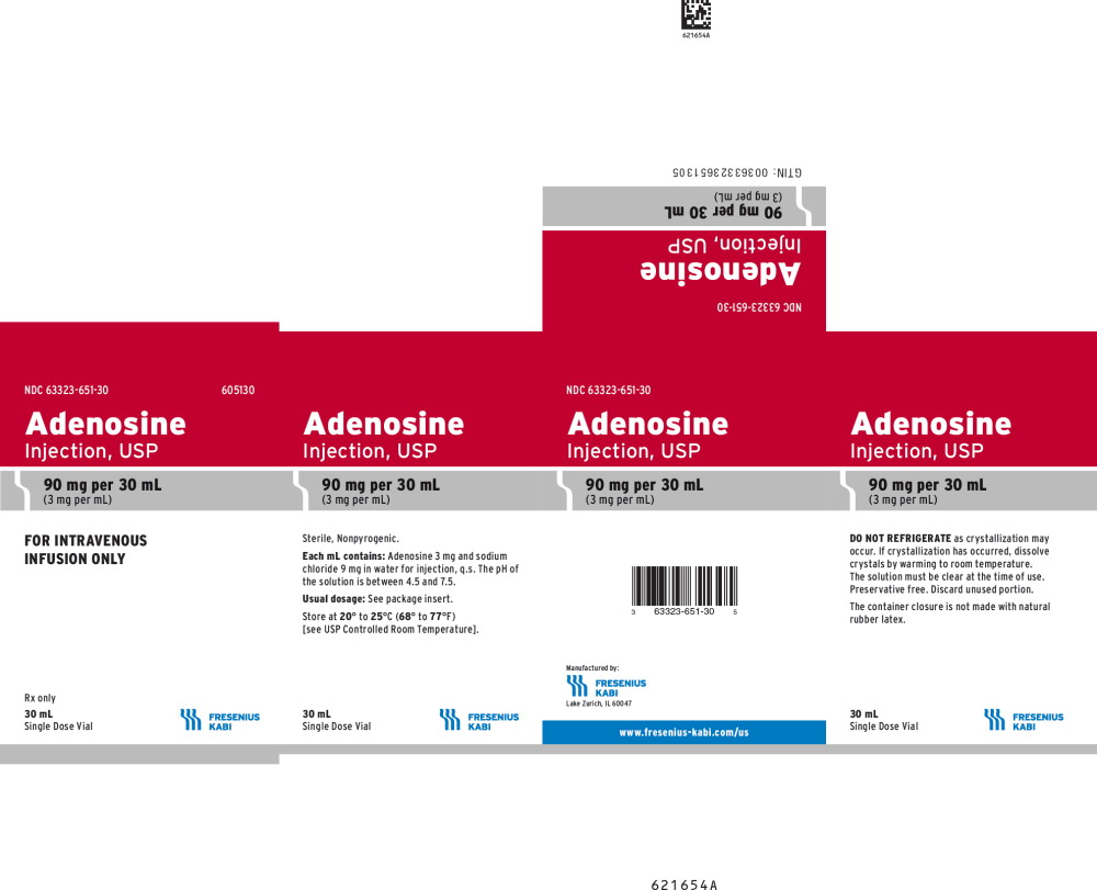 PACKAGE LABEL – PRINCIPAL DISPLAY – Adenosine 30 mL Single Dose Vial Carton Label
