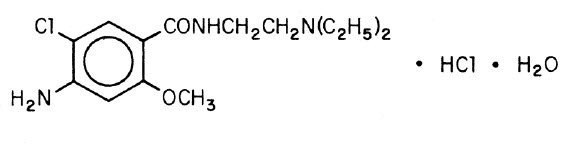 Metoclopramide Injection, USP Structural Formula