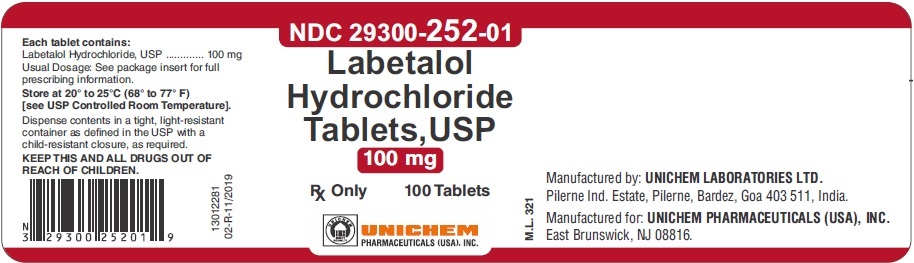 Labetalol Tablets USP, 100 mg