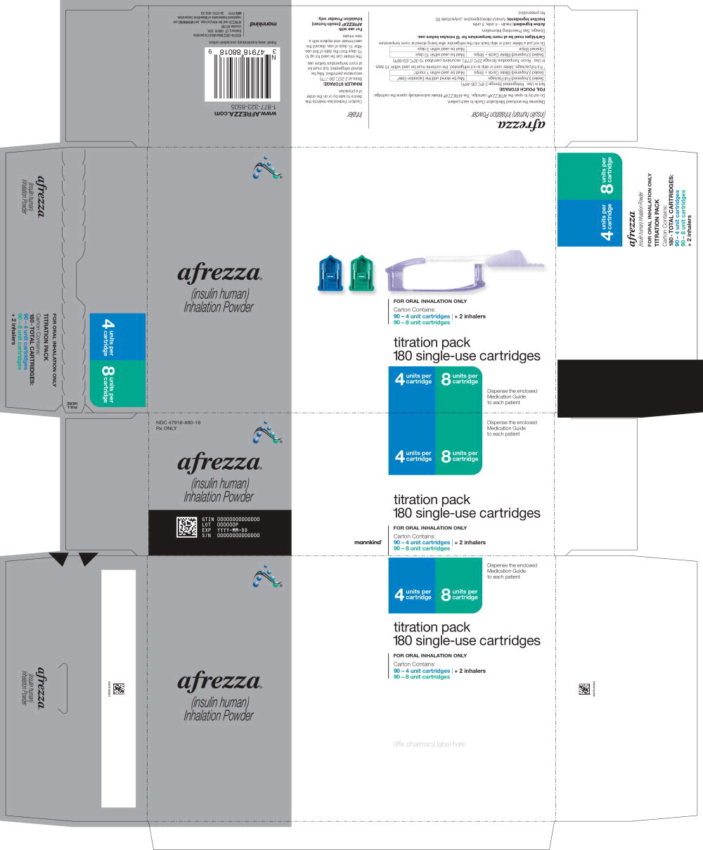 Principal Display Panel 180 cartridges; 90 – 4 unit cartridges and 90 – 8 unit cartridges and 2 inhalers (Titration Pack)
