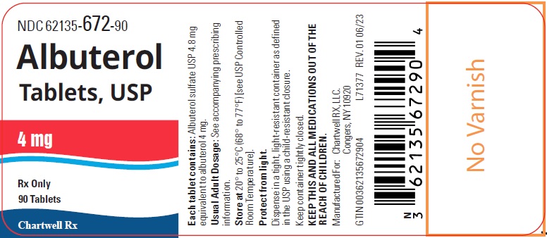 "Albuterol Tablets 4mg-Bottle Label"