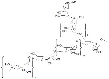 Aloe Polysaccharides structural formula 