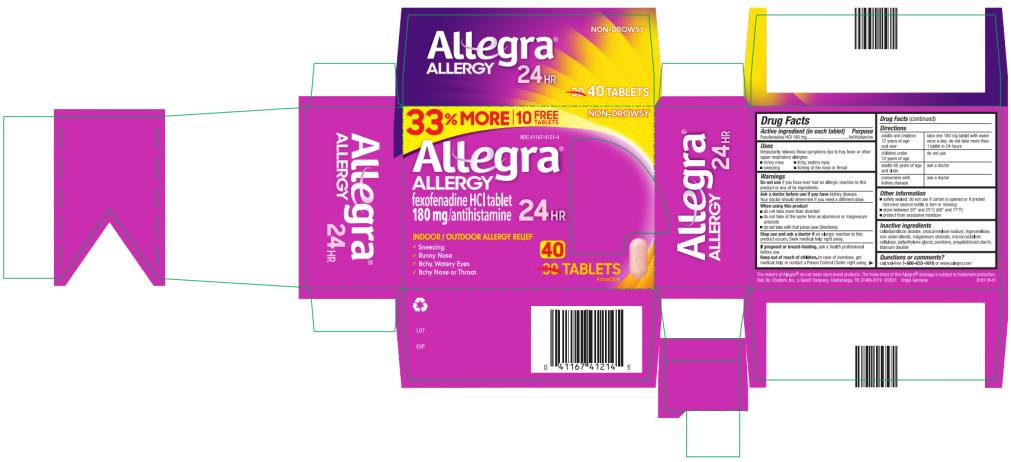 Allegra
ALLERGY
180 mg/ antihistamine
24 HR
40 TABLETS
