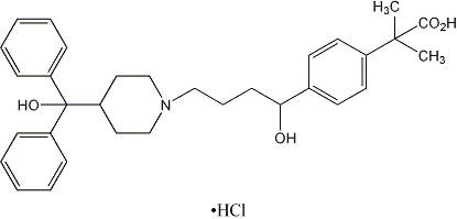 Fexofenadine Hydrochloride Structure Image