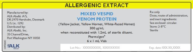 Allergenic Extract
Mixed Vespid 
Venom Protein
300 µg/mL
6 x 1 mL Vials 
Rx Only
