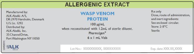 Allergenic Extract
Wasp Venom Protein 
100 µg/mL
6 x 1 mL Vials
Rx Only
