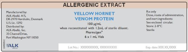 Allergenic Extract
Yellow Hornet
Venom Protein
100 µg/mL 
6 x 1 mL Vials
Rx Only
