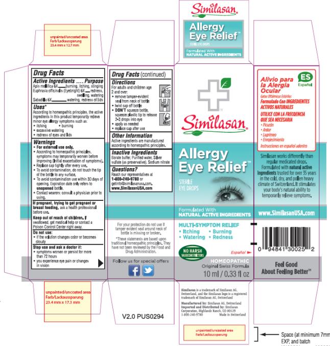 Similasan
Allergy Eye Relief
STERILE EYE DROPS
10 ml / 0.33 fl oz
