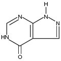 This is an image of the structural formula of allopurinol.
