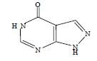 Allopurinol structure 1