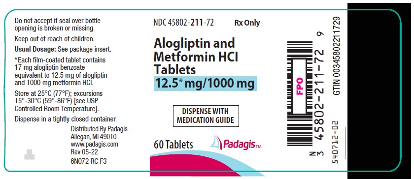 PRINCIPAL DISPLAY PANEL - 12.5 mg/1000 mg Tablet Bottle Label