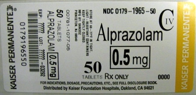 Alprazolam 0.5 mg Label- Bottle of 50's