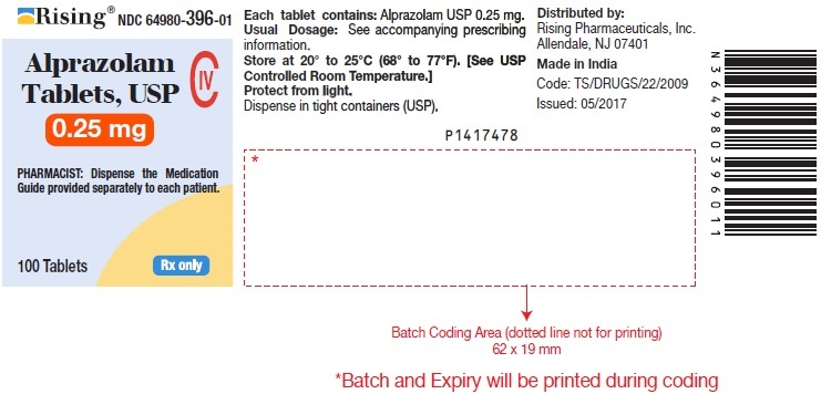 PACKAGE LABEL-PRINCIPAL DISPLAY PANEL – 0.25 mg (100 Tablet Bottle)