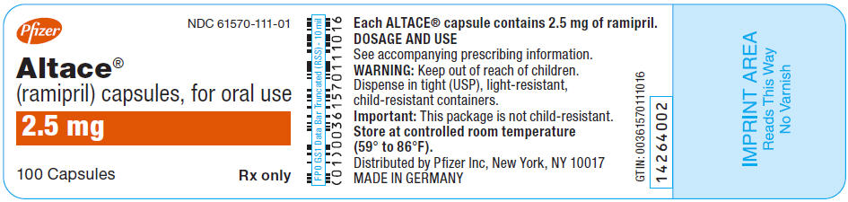PRINCIPAL DISPLAY PANEL - 2.5 mg Capsule Bottle Label
