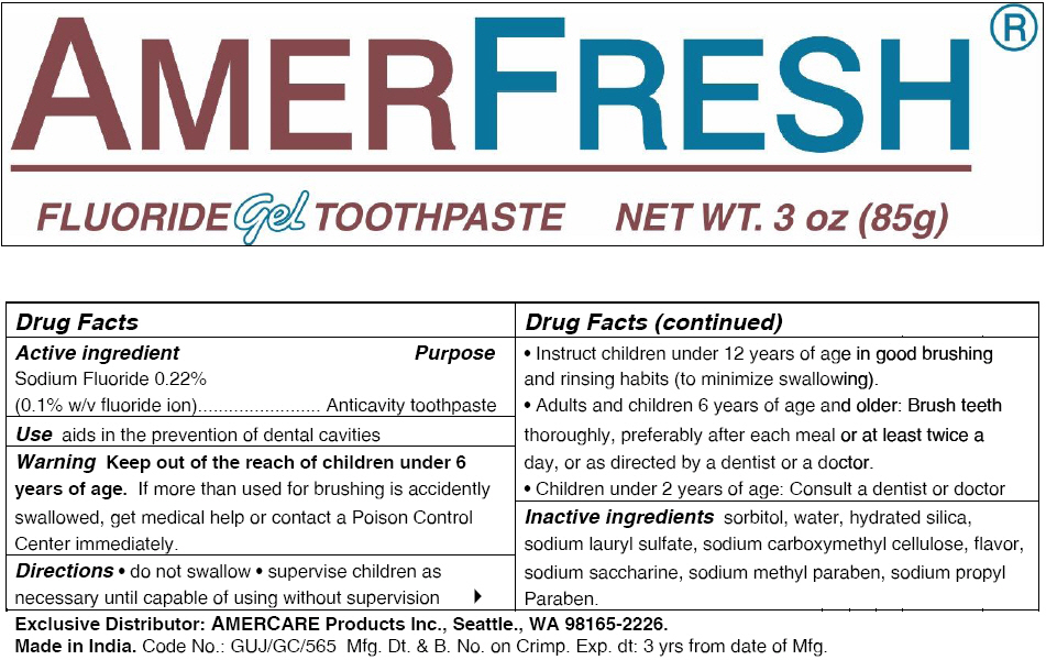 Amerfresh | Sodium Fluoride Gel, Dentifrice Breastfeeding