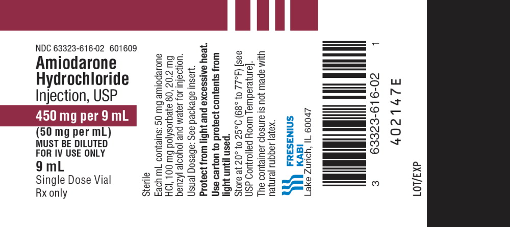 PACKAGE LABEL – PRINCIPAL DISPLAY – Amiodarone 9 mL Single Dose Vial Label
