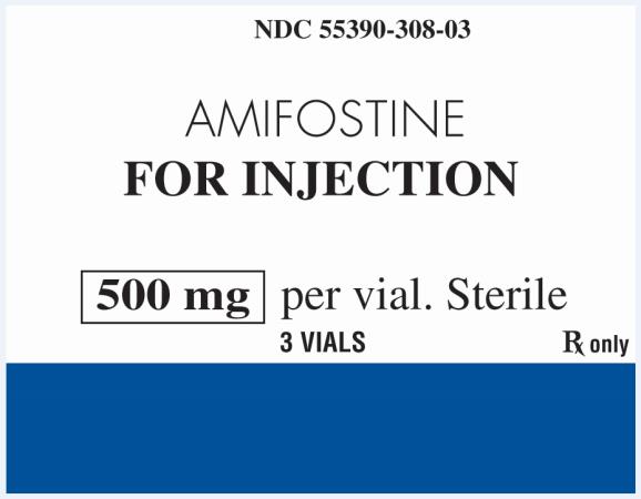 NDC 55390-308-03
AMIFOSTINE
FOR INJECTION
500 mg per vial. Sterile
3 VIALS  Rx only 
