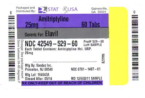 PRINCIPAL DISPLAY PANEL
NDC: 42549-529-30
Amitriptyline 25mg