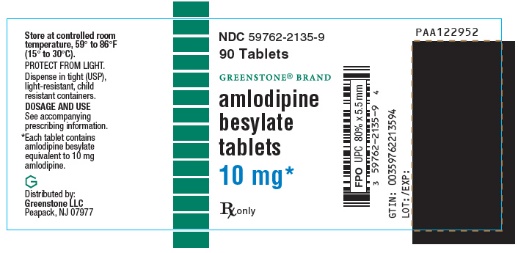PRINCIPAL DISPLAY PANEL - 10 mg Tablet Bottle Label - NDC 59762-2135-9