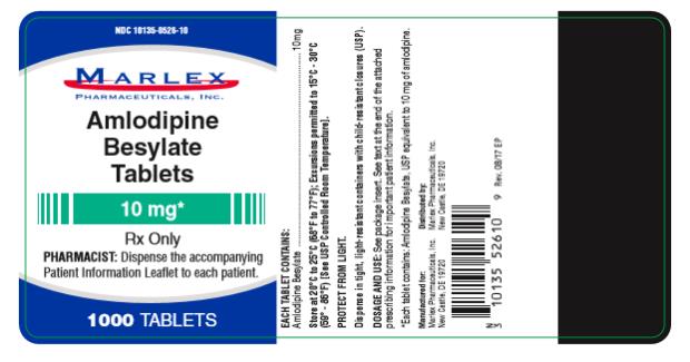 MARLEX
Amlodipine Besylate Tablets
10 mg*
Rx Only
1000 Tablets
