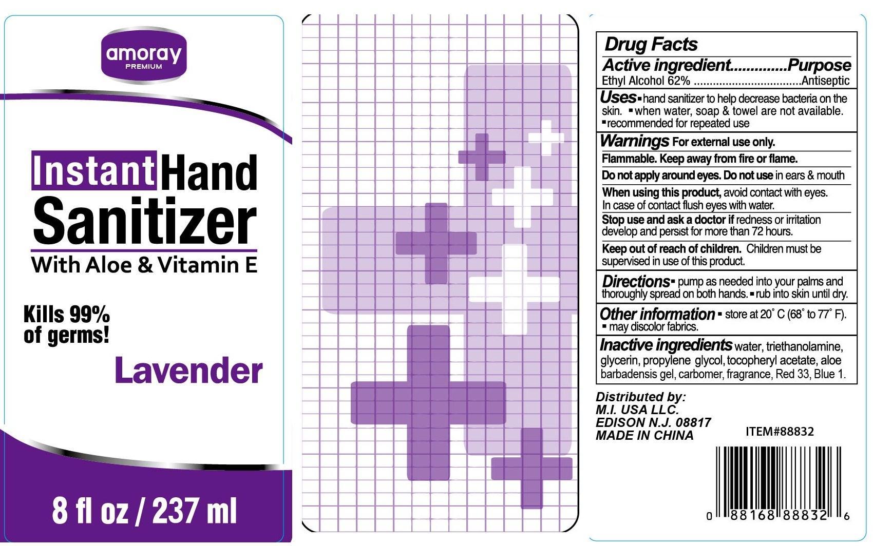 Amoray Premium Instant Hand Sanitizer With Aloe And Vitamin E Lavender | Alcohol Gel Breastfeeding
