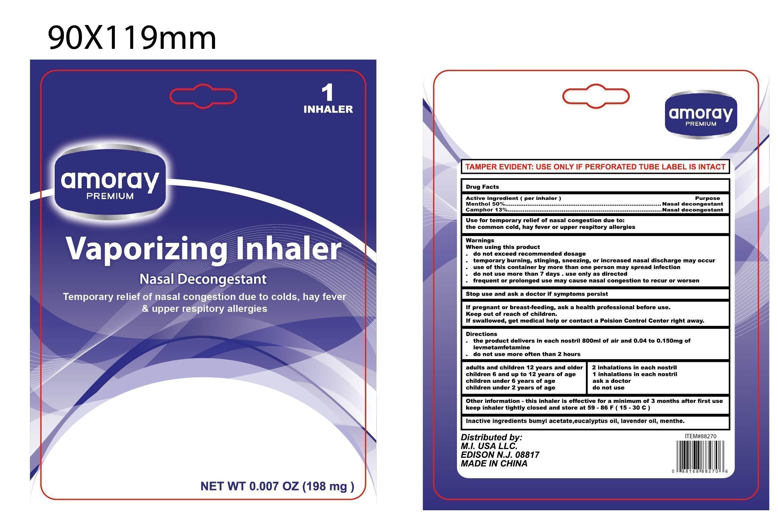 Amoray Premium Vaporizing Inhaler | Menthol Liquid Breastfeeding