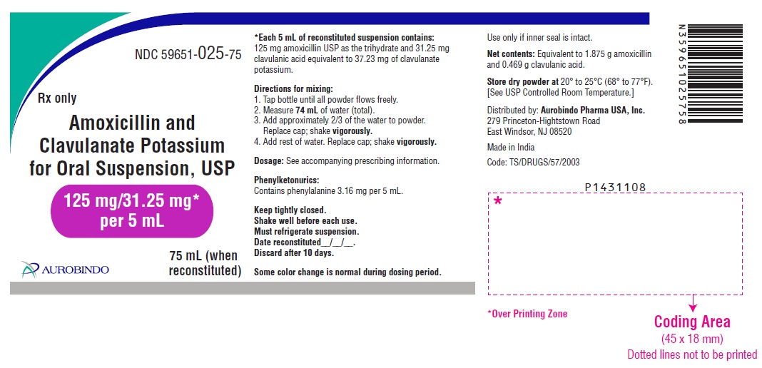 PACKAGE LABEL-PRINCIPAL DISPLAY PANEL - 125 mg/31.25 mg per 5 mL (75 mL Bottle Label)
