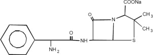 Ampicillin Sodium  Structural Formula
