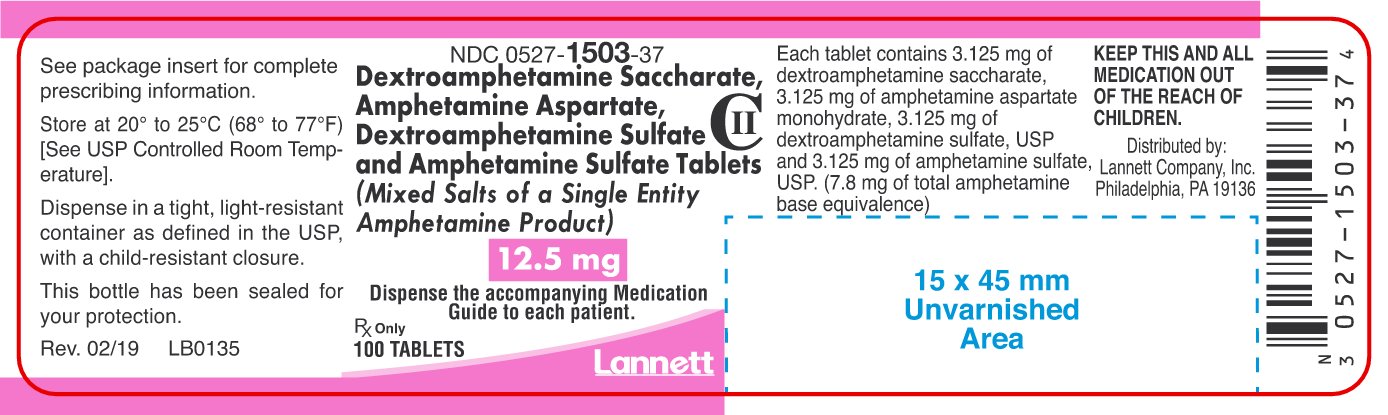 12.5 mg Container Label 100 ct