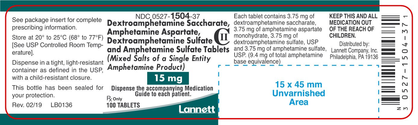 15 mg Container Label 100 ct