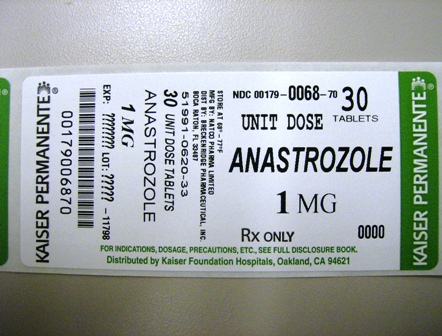 Anastrozole tablets container label