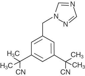Chemical Structure for anastrozole