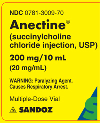 Anectine 200 mg Label