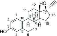 Structural Formula Ethinyl Estradiol

