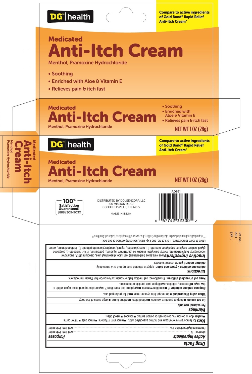 label of anti-itch
