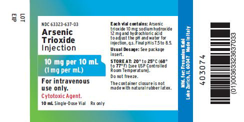 PACKAGE LABEL -  PRINCIPAL DISPLAY - Arsenic Trioxide 10 mL Single-Dose Vial Label
