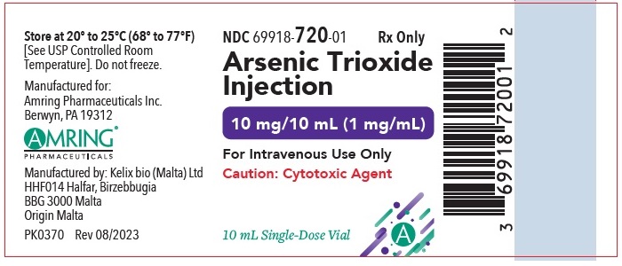 Arsenic trioxide Injection 1 mg/mL, 10 x 10 mL Ampules Carton, Part 1 of 2
