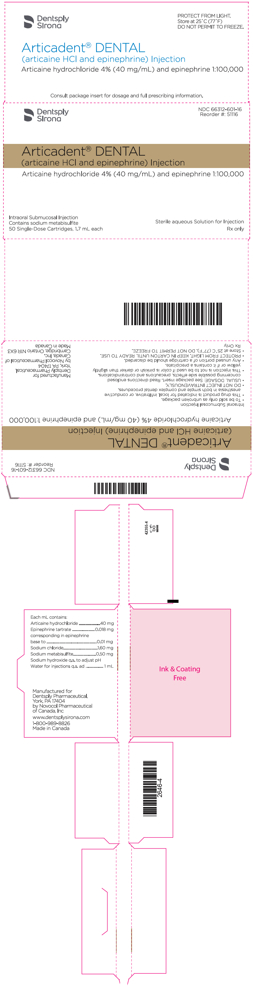 PRINCIPAL DISPLAY PANEL - 1.7 mL Cartridge Carton - epinephrine 1:100,000